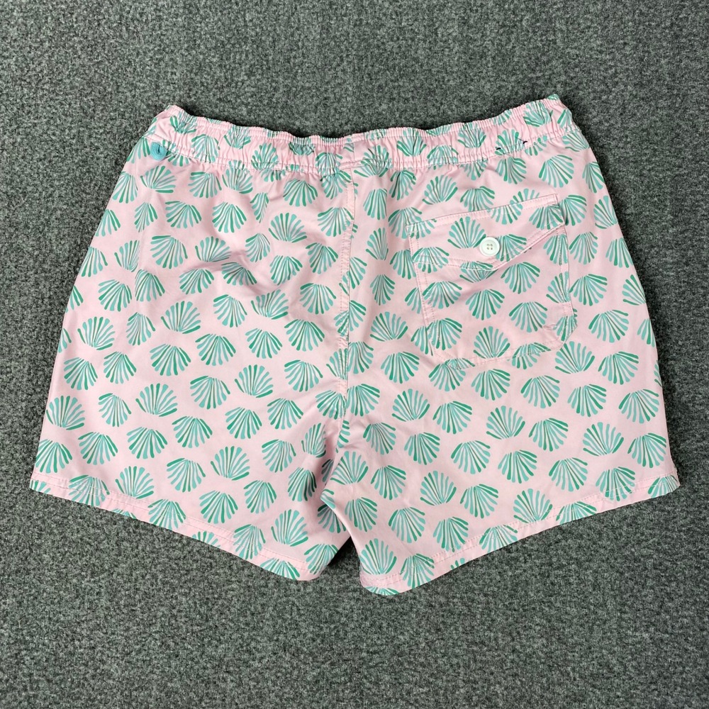 J.Crew Mens Swim Trunks Large Pink Seashell Flex Swimwear BW492 Beach Pool - Picture 10 of 13